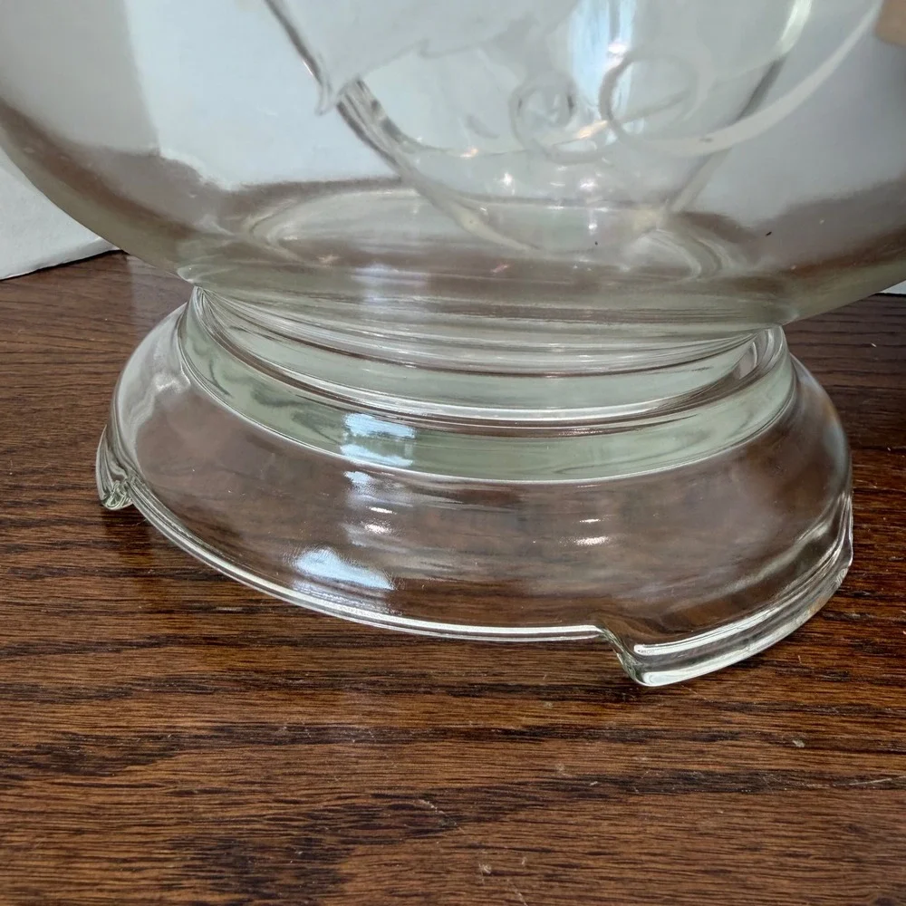 Vintage Anchor Hocking White Grape Leaf‎ Punch Bowl Set Ladle 12 Cups Gold Trim